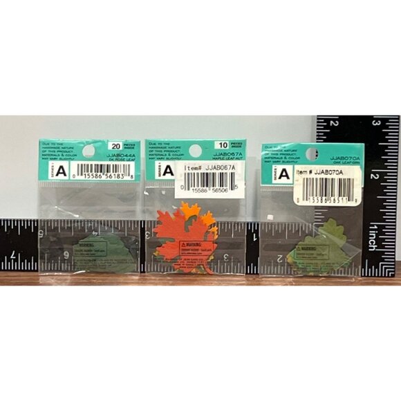 Jolees By You Leaf Sticker / Embellishment Autumn Fall Maple Oak LOT OF 3 - Picture 2 of 4